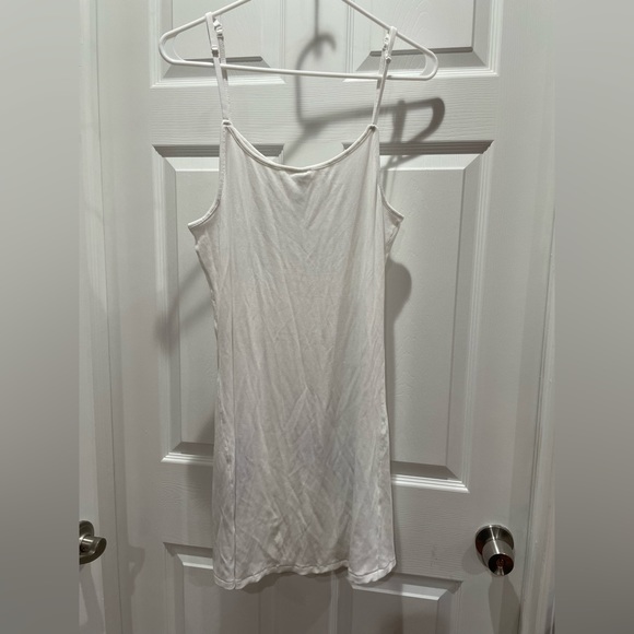 SKIMS White Sleeveless Cotton Rib Mini Dress - Picture 4 of 6